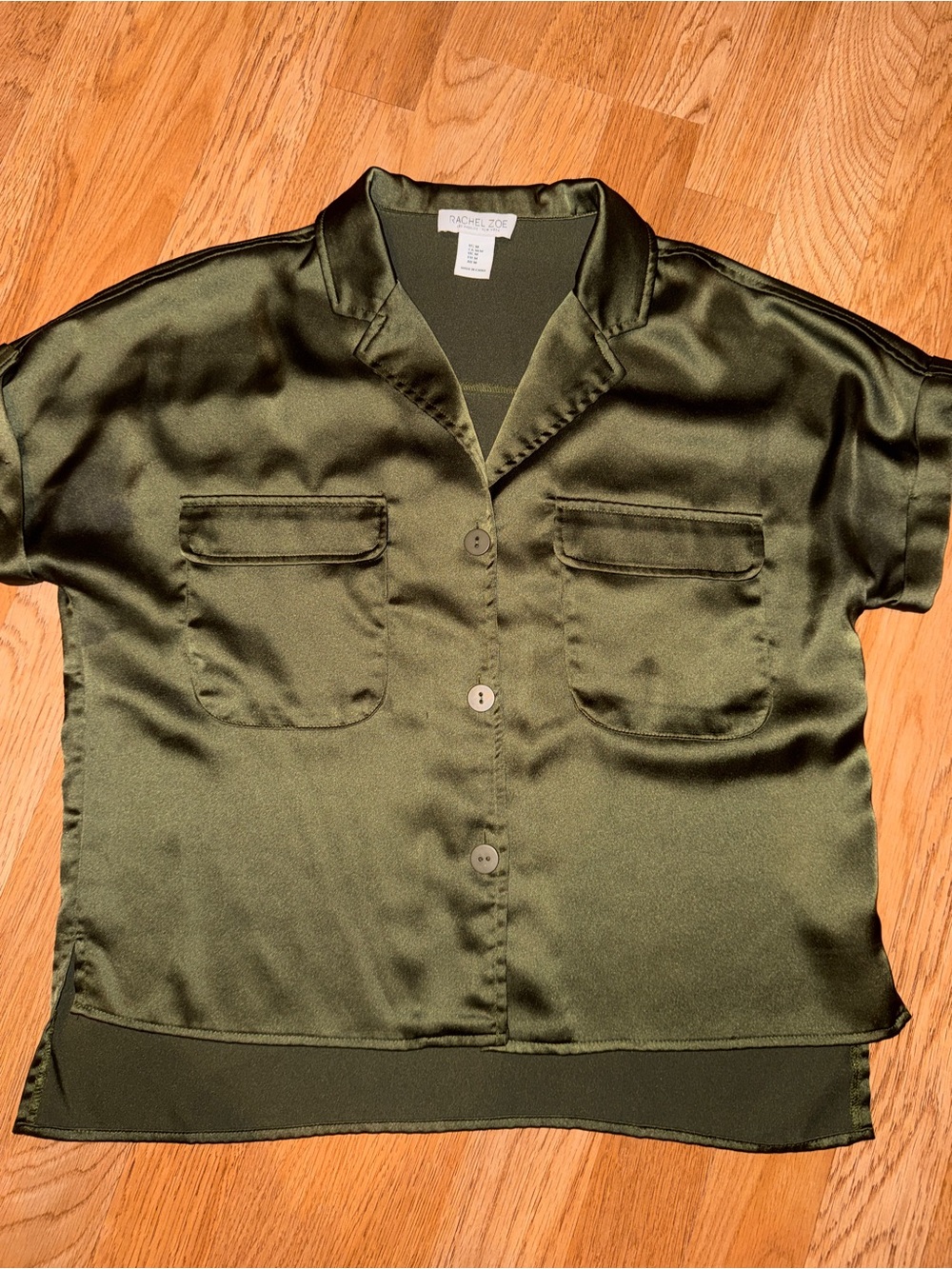 Rachel Zoe button down cropped top